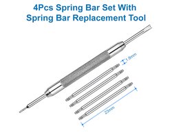 MMOBIEL Horlogeband - Inkort Set - 4 Pack Roestvrij Stalen Horlogeband Pinnen 23MM - 1,8 mm Pinnetjes - inclusief Uitbouwgereedschap