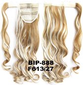 Wrap Around paardenstaart, ponytail hairextensions wavy blond - F27/613