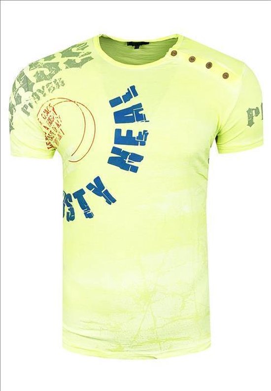 T-shirt - homme - Rusty Neal - jaune - 15157 | bol.com
