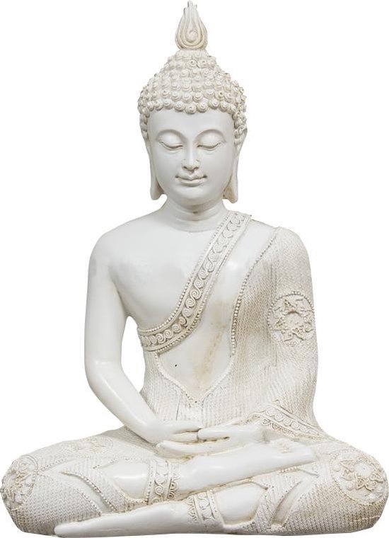 Onderhandelen Overstijgen laser Boeddha beeld - Thaise Meditatie Boeddhabeeld wit 29cm| GerichteKeuze |  bol.com