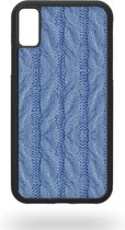 Blue woolen pattern Telefoonhoesje - Apple iPhone X / XS