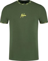 Malelions Junior Gini T-Shirt - Army/Yellow
