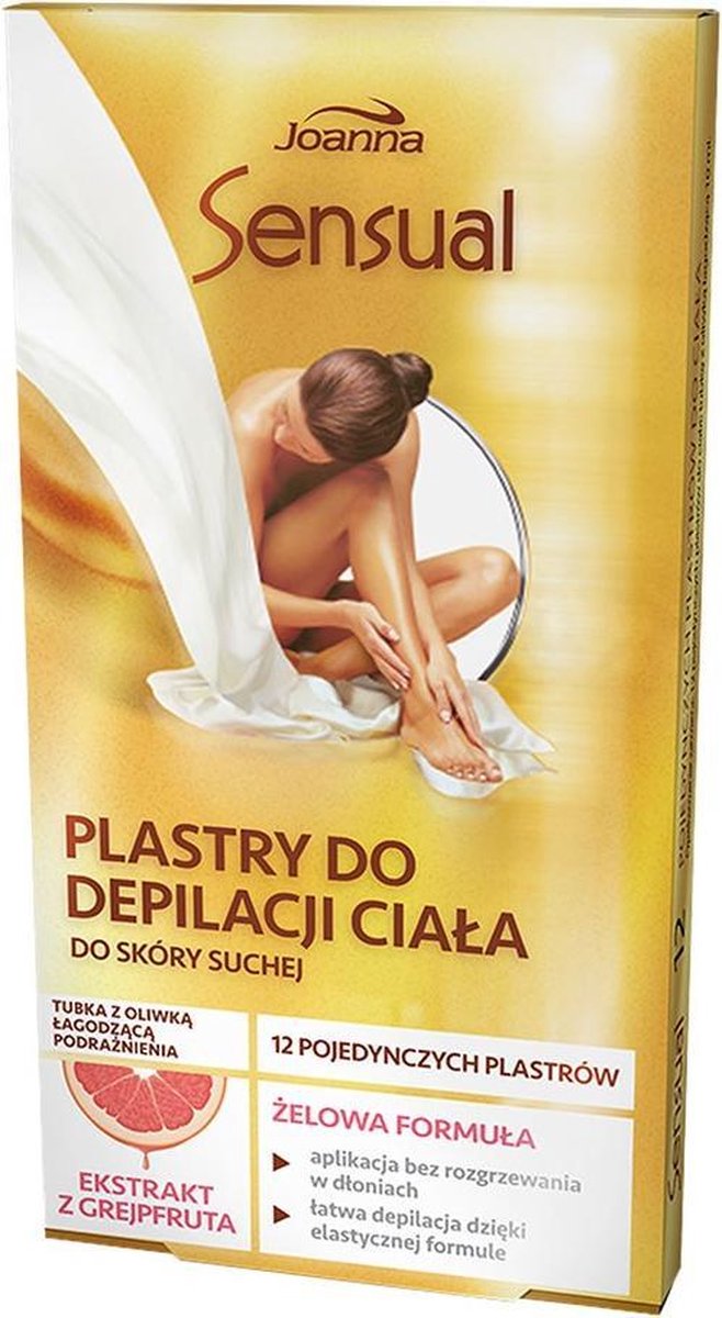 Sensuele lichaam ontharing patches voor droge huid Grapefruit extract 12pcs + irritatie kalmerende olijf 10ml