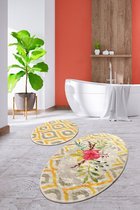 Nerge.be | BLONDIE |  Badmat Set | Vivid Color | Badmat Set | antislip | Washable in the Machine | Absorbent badmat