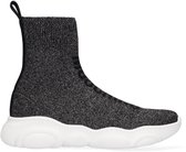 Moschino Sock Sneaker Teddy Bear Hoge sneakers - Meisjes - Zilver - Maat 34