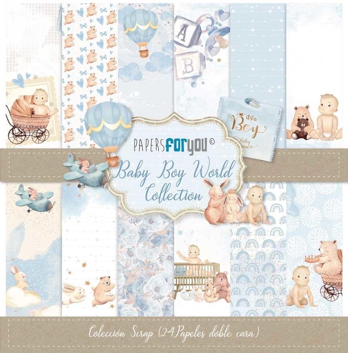 Baby Boy World 6x6 Inch Paper Pack (24pcs) (PFY-3050)