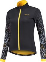 Rogelli Vivid Winterjack - Dames - Fietsjack - Zwart/Geel - Maat L