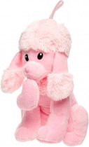 knuffelpoedel 21 cm roze