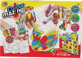 kleurset 3D Jugle junior papier wit 10-delig