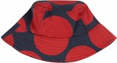 Donkerblauw met rode stip Bucket Hat van Danefae