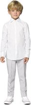 overhemd White Knight jongens katoen/polyester wit mt 98-104