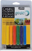 Kleurstof voor kaarsen / Gede / 6 kleuren (6 x 9 gram) / Geel, Oranje, Rood, Groen, Paars, Blauw /pigment voor paraffine