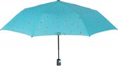mini paraplu letters dames 96 cm fiberglas lichtblauw