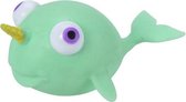 knijpfiguur narwal 13 cm groen