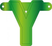 slingerletter 'Y' 12,5 x 11 cm karton groen