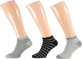 sneakersokken Fashion Bamboo heren 3-pack maat 39/42