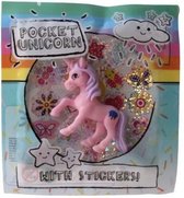 eenhoorn Pocket Unicorn meisjes 7 x 5 cm roze/wolkje