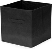 opvouwbare opbergdoos 31 x 31 cm karton zwart