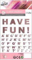 stickers letters junior 22,8 cm papier paars 110 stuks