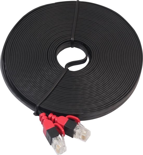 Câble de By Qubix 15m REXLIS series CAT6 Câble LAN réseau plat...