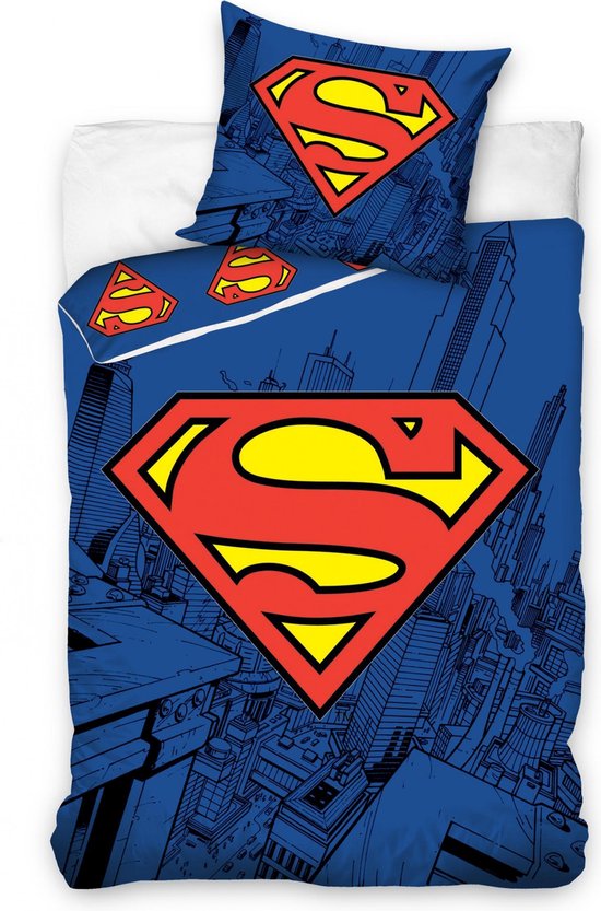 Dc Comics Dekbedovertrek Superman 140 X 200 Cm / 70 X 90 Cm | bol.com