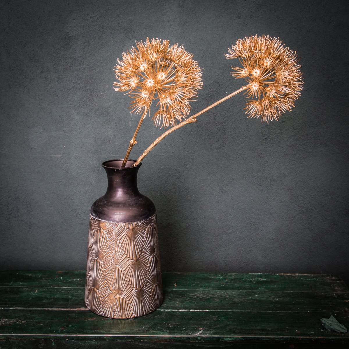 Twig Plant goud allium tak met glitter