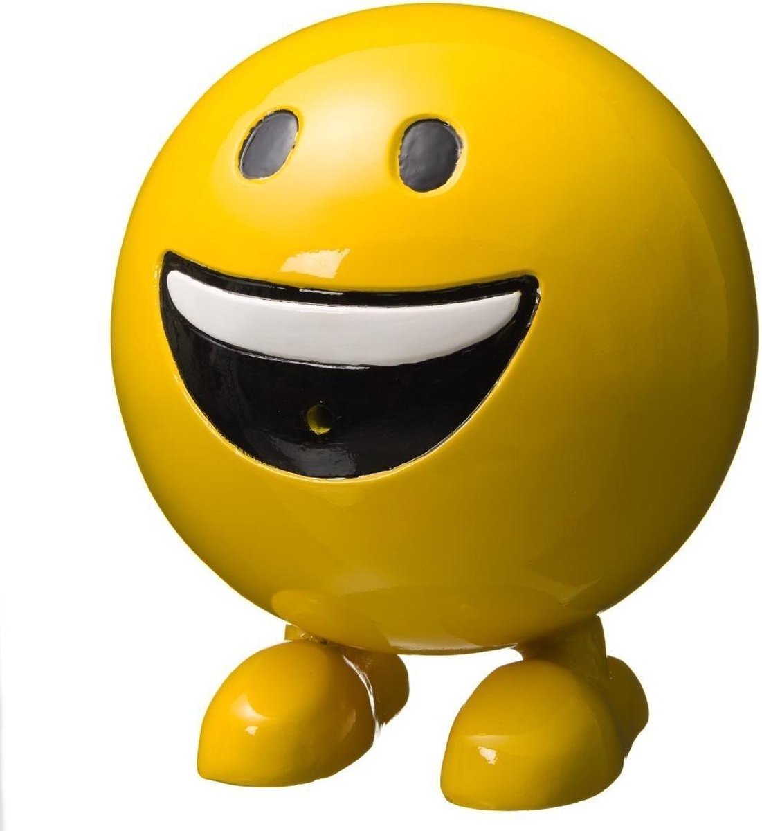 Spuitfiguur Be Happy polystone geel H29 x diameter 25 cm