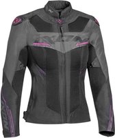 IXON Motorjas Draco Lady - Zwart, Antracietgrijs en Fuchsia roze