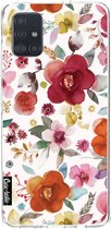 Casetastic Samsung Galaxy A51 (2020) Hoesje - Softcover Hoesje met Design - Flowers Multi Print