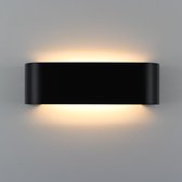 Buitenlamp - Wandlamp buiten - Badkamerlamp - Quinson - Zwart - IP54 - Geïntegreerd LED 8 watt - 3000K modern warm wit