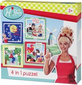 Bambolino Toys Juf Roos 4-1 puzzel - 4+6+9+16 stukjes