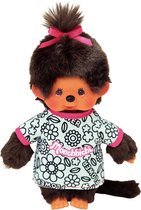 MONCHHICHI Knuffelpop Meisje Coloring T-shirt met 4 kleurstiften - 20 cm