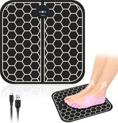 Voetmassage-apparaat - Zinaps EMS elektrische voet massager, opvouwbare draagbare USB-oplaadbare elektrische voetstimulator Massager, ontspanningstijfheidspieren verlichten voet en