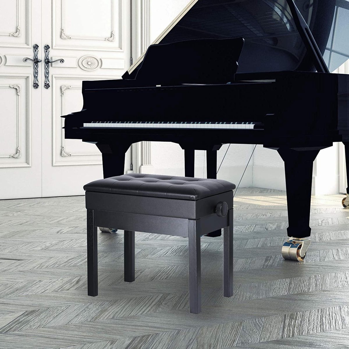 Tabouret de Piano Pliable Ergonomique Tabouret de Piano avec Tabouret Piano  Piano Box for la Pratique Tabouret Piano Seul Piano pour pratiquer Le Piano  (Color : Black, Size : 30x45x51cm) : 