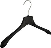 De Kledinghanger Gigant - 5 x Mantel / kostuumhanger kunststof zwart met schouderverbreding, 38 cm