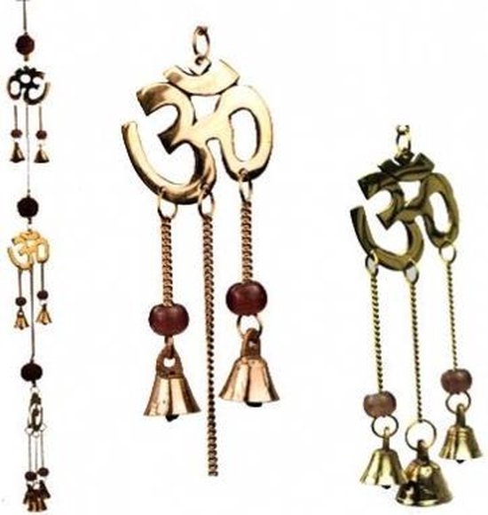 Bellenkoord met Rudraksha en OHM symbolen - 50 cm