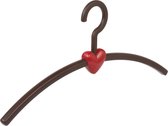 De Kledinghanger Gigant - 8 x Garderobehanger Eve kunststof choco / rood, 45 cm