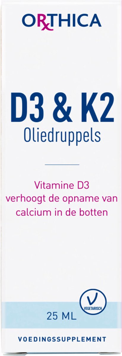 Goedkoopste Orthica D3 & K2 Oliedruppels - vitaminen - 25 ml