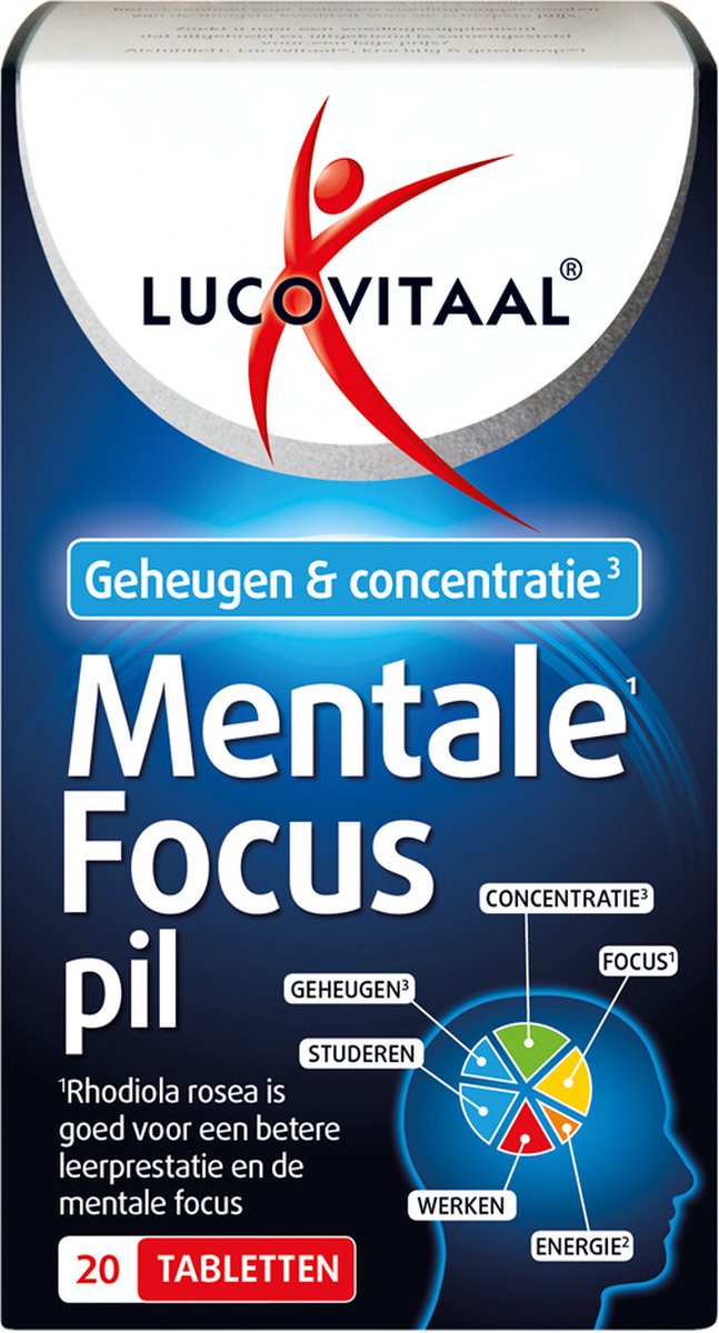Goedkoopste Lucovitaal Mentale Focus Pil 20 tabletten