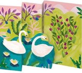 Trifold Triptych Card Swans (GCN 244)