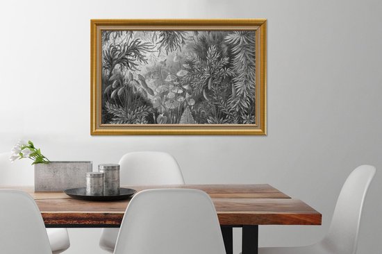 Oeuvre de Peinture sur Toile - Maîtres Anciens - Cadres - Or - 90x60 cm - Art Décoration murale