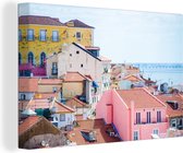 Canvas Schilderij Lissabon - Architectuur - Cultuur - 60x40 cm - Wanddecoratie