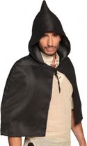 cape Middeleeuwen 85 cm polyester zwart one-size