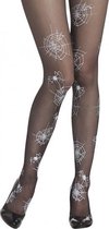 panty Spiderweb dames nylon wit one size