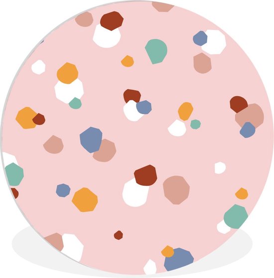 WallCircle - Wall Circle - Wall Circle Indoor - Design - Enfants - Rose - 60x60 cm - Décoration murale - Peintures Ronds