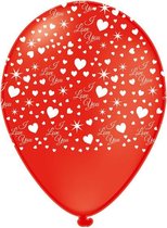 ballonnen Hearts 30 cm latex rood 5 stuks