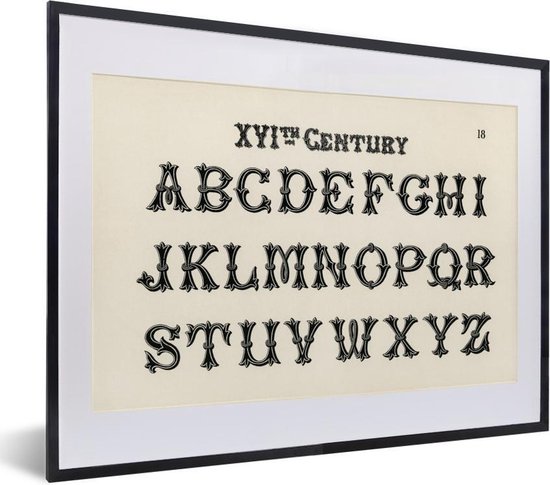 Affiche avec cadre Apprendre les lettres - Alphabet - Lettre - 40x30 cm |  bol.com