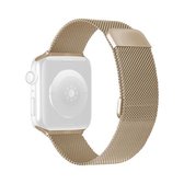 Verstelbare Dual Section Milan vervangende horlogeband voor Apple Watch Series 6 & SE & 5 & 4 40 mm / 3 & 2 & 1 38 mm (vintage goud)