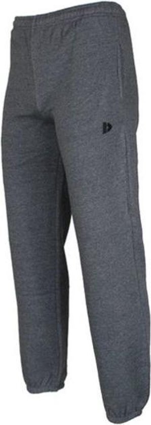 Donkergrijze joggingbroek met elastische tailleband en logopatch.