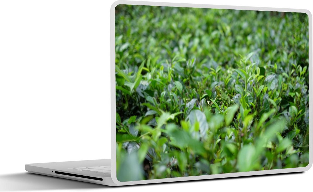 Laptop sticker - 11.6 inch - Groene planten op ondergrond van tropisch gebied - 30x21cm - Laptopstickers - Laptop skin - Cover